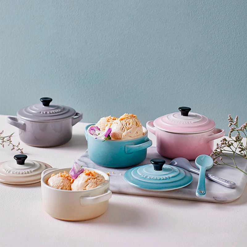 10 cm - Mini Cocotte Casseruola Rotonda In Gres Vetrificato