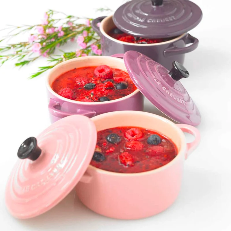 10 cm - Mini Cocotte Casseruola Rotonda In Gres Vetrificato