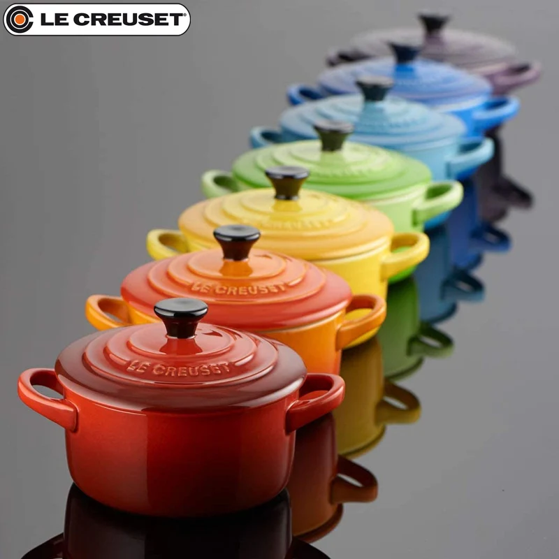 10 cm - Mini Cocotte Casseruola Rotonda In Gres Vetrificato - Set 4 Pz