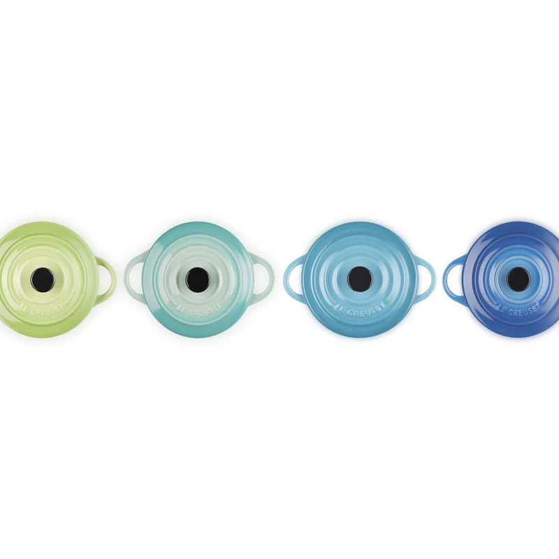 10 cm - Mini Cocotte Casseruola Rotonda In Gres Vetrificato - Set 4 Pz