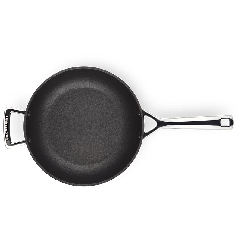 26 cm - Padella Alta In Alluminio Antiaderente Con Manico e Maniglia
