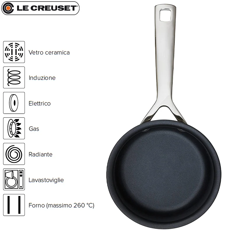 14 cm - Casseruola Con Manico Antiaderente In Acciaio Inox