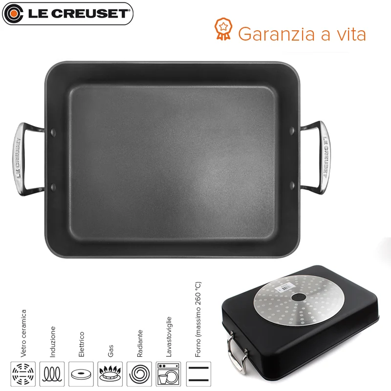 35x27 cm - Les Forgées Teglia Rettangolare In Alluminio Antiaderente