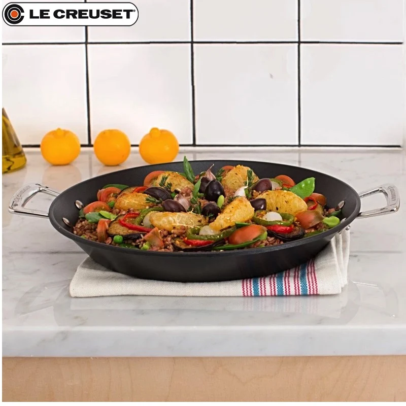 32 cm - Les Forgées Paellera Rotonda In Alluminio Antiaderente