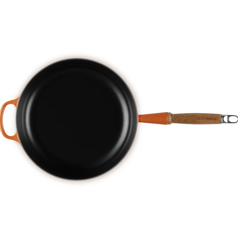 28 cm - Evolution Padella Alta In Ghisa Con Manico In Legno