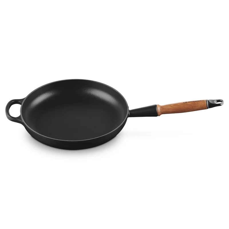 26 cm - Tradition Padella In Ghisa Smaltata con Manico In Legno
