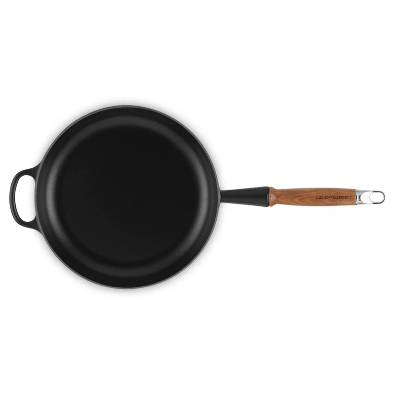 26 cm - Tradition Padella In Ghisa Smaltata con Manico In Legno