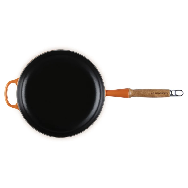 26 cm - Tradition Padella In Ghisa Smaltata con Manico In Legno