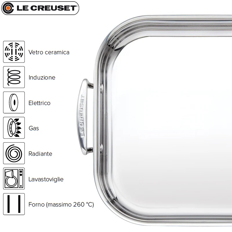 35x25 cm - Arrostiera Rettangolare In Acciaio Inox