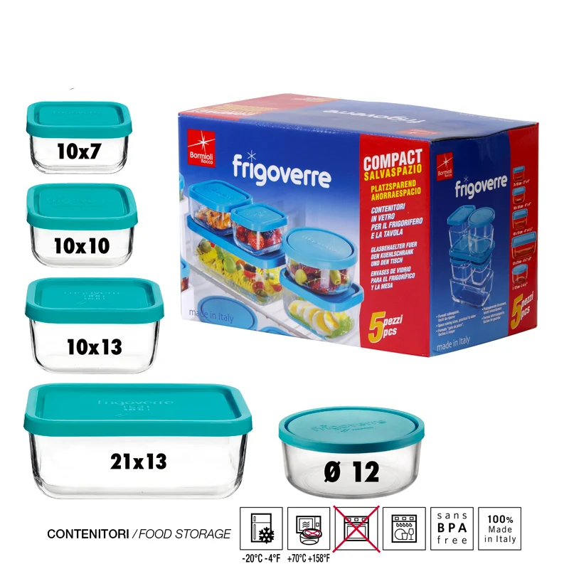 Frigoverre Classic Contenitore Per Alimenti - Set 5 Pz