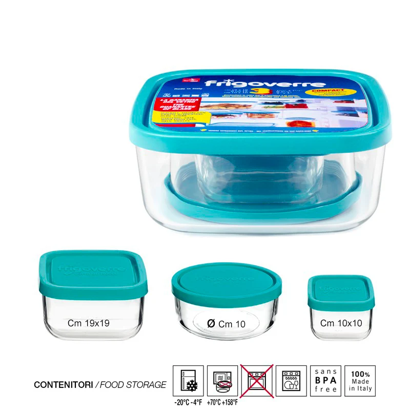 Frigoverre Classic Contenitore Per Alimenti - Set 3 Pz