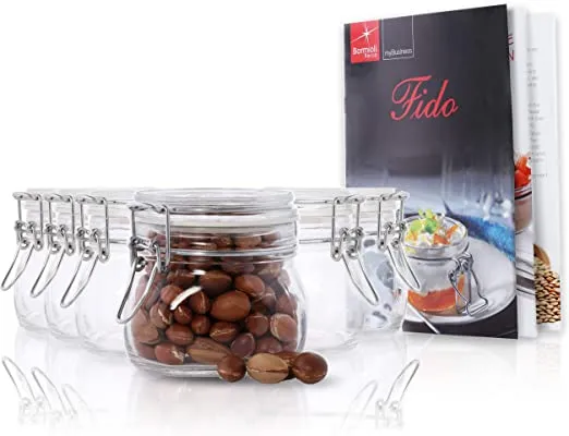 50 cl - Fido Vasetto Ermetico In Vetro Con Ricettario Fido - Set 6 Pz