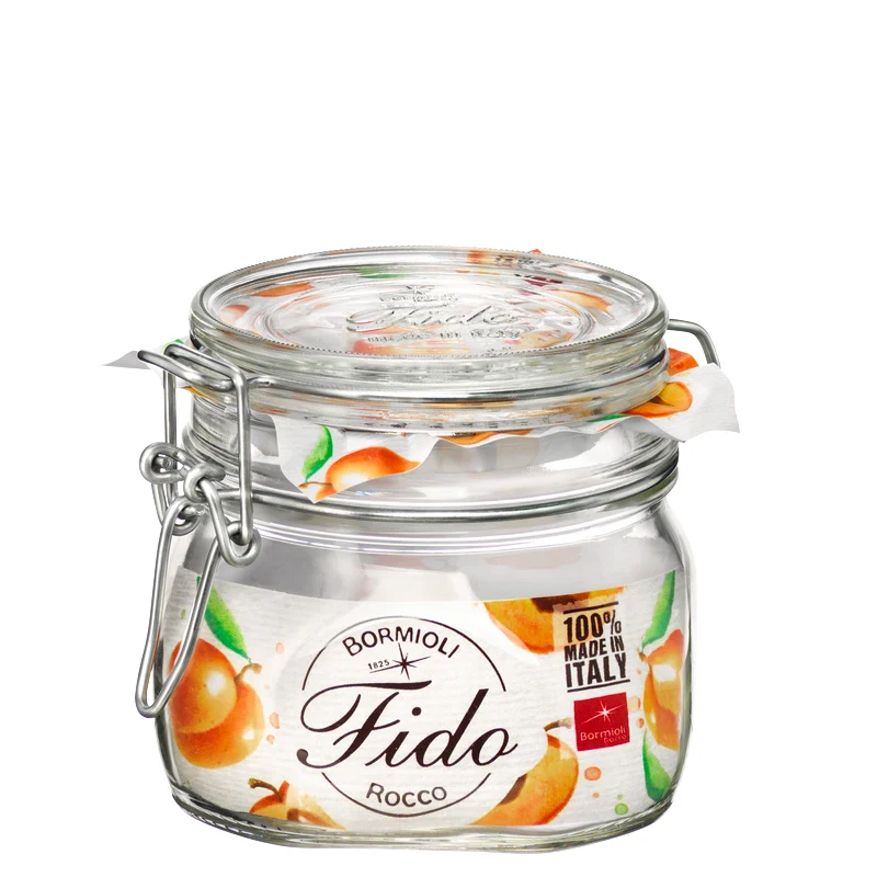 50 cl - Fido Vasetto Ermetico Cilindrico In Vetro - Set 6 Pz