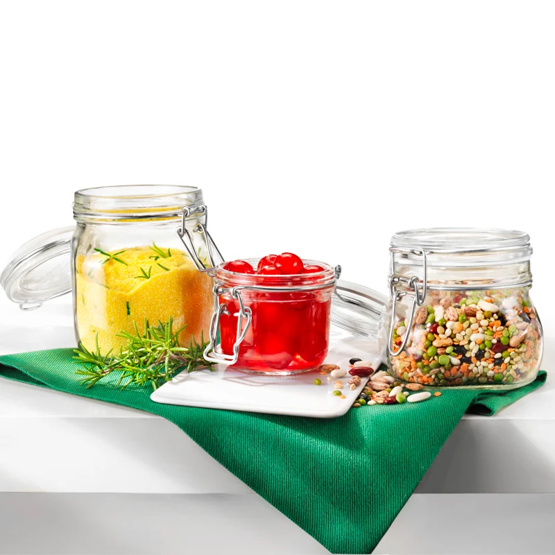35 cl - Fido Vasetto Ermetico Cilindrico In Vetro - Set 6 Pz
