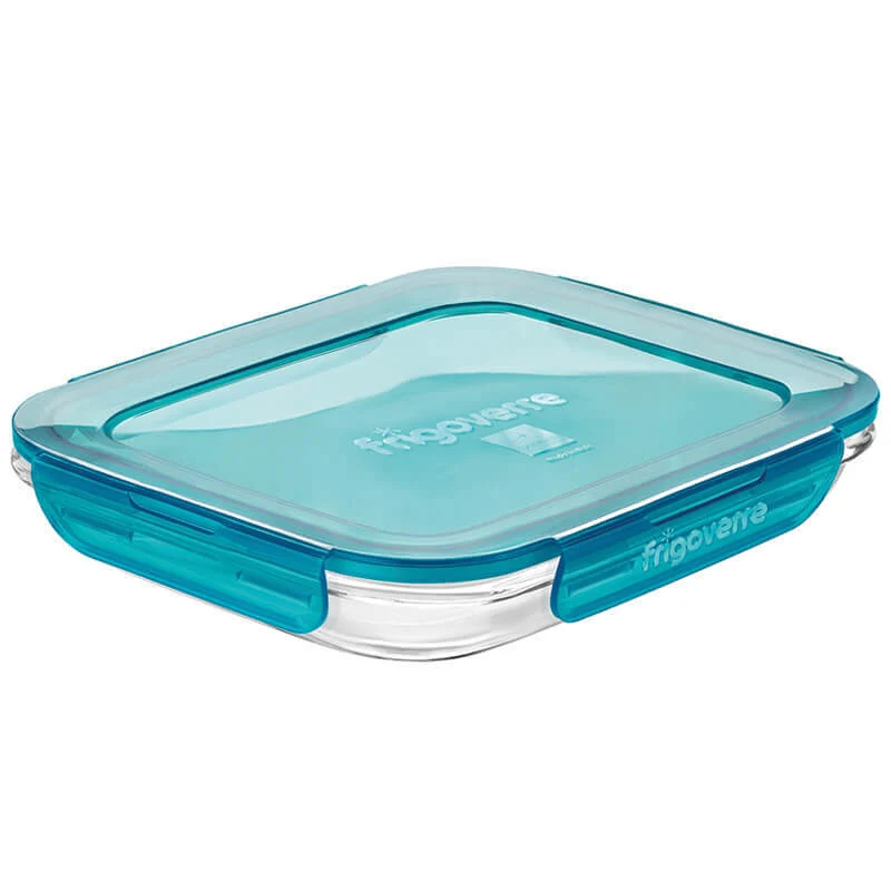 23x18 cm - Frigoverre Evolution Contenitore Per Alimenti Ermetico Rettangolare In Vetro Temperato