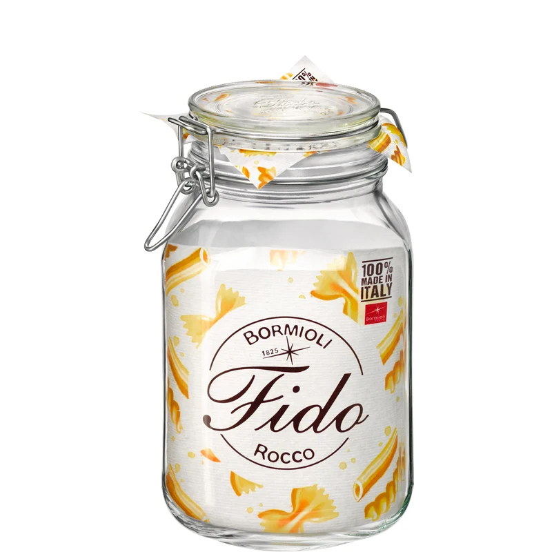 200 cl - Fido Vasetto Ermetico In Vetro - Set 6 Pz