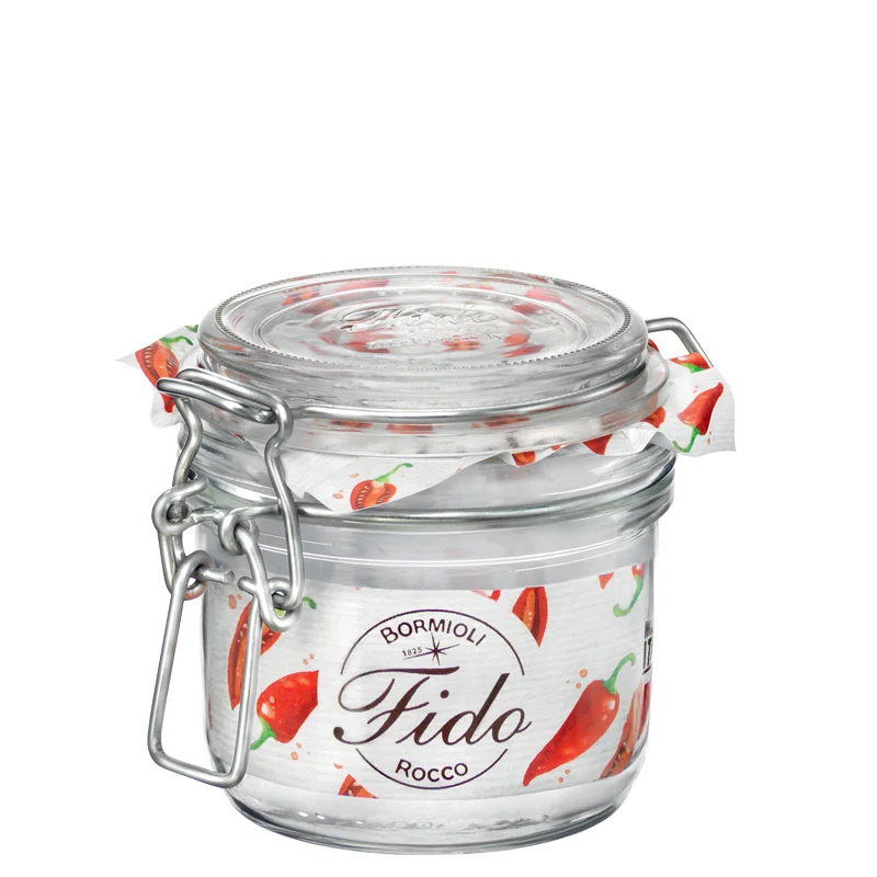 20 cl - Fido Vasetto Ermetico Cilindrico In Vetro - Set 6 Pz