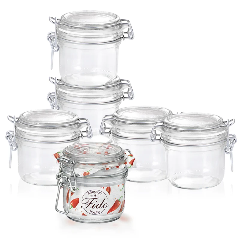 20 cl - Fido Vasetto Ermetico Cilindrico In Vetro - Set 12 Pz