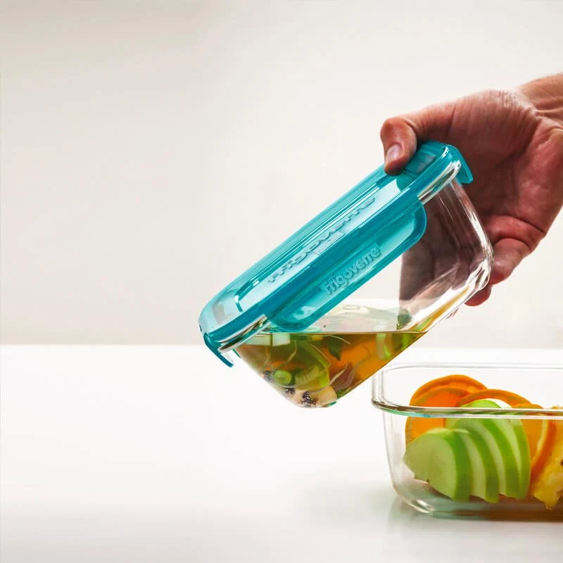 18x18 cm - Frigoverre Evolution Contenitore Per Alimenti Ermetico In Vetro Temperato