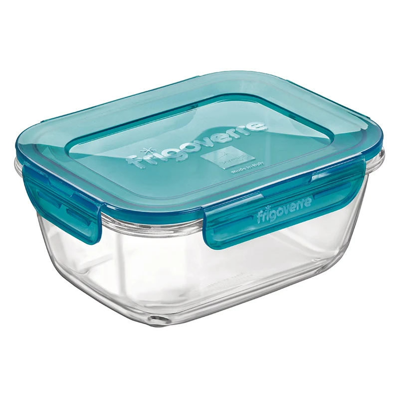18x14 cm - Frigoverre Evolution Contenitore Per Alimenti Ermetico Rettangolare In Vetro Temperato