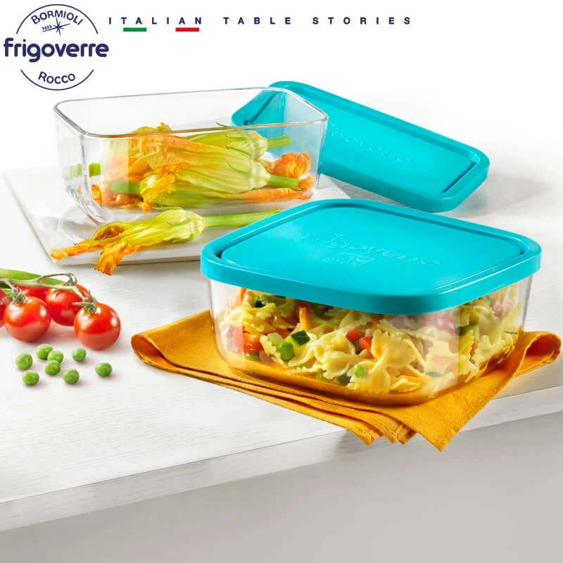 15x15cm - Frigoverre Classic Contenitore Per Alimenti Quadrato