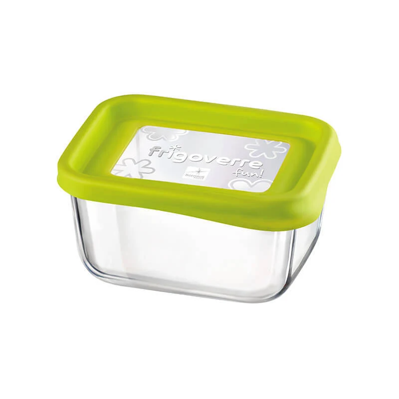 13x10 cm - Frigoverre Fun Contenitore Per Alimenti Rettangolare In Vetro