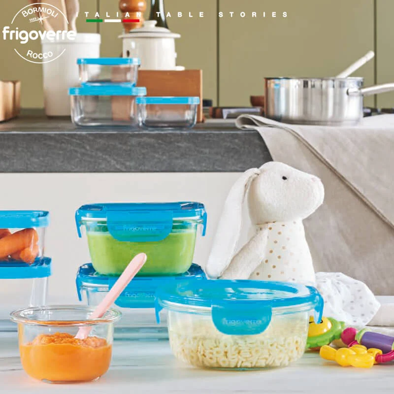 10x7 cm - Frigoverre Classic Contenitore Per Alimenti Rettangolare - Set 3 Pz