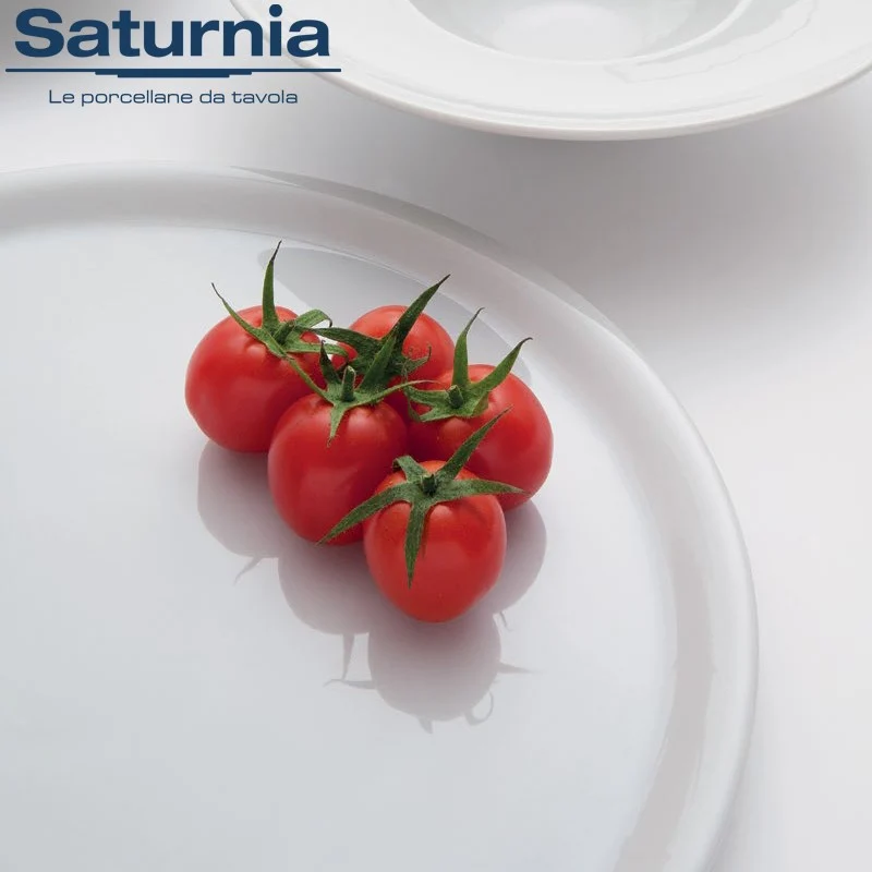 35 cm - Napoli Piatto Pizza In Porcellana - Set 6 Pz