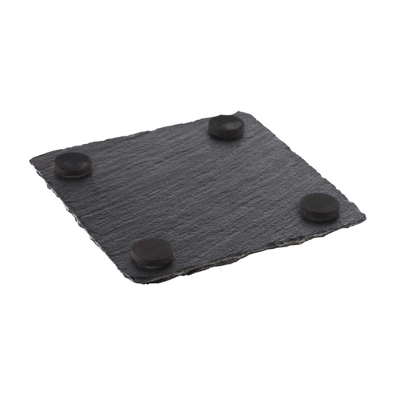 10x10 cm - Sottobicchieri In Ardesia - Set 4 Pz