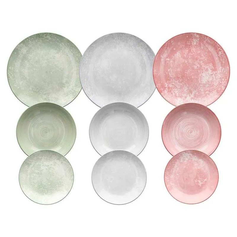 Madison Petra Servizio Piatti In Porcellana - Set 18 Pz