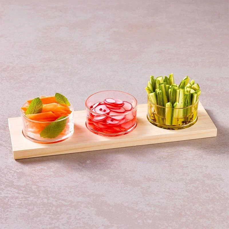 14.7 cl Happy Hour Coppette per Aperitivo Con Supporto Vassoio - Set 4 Pz