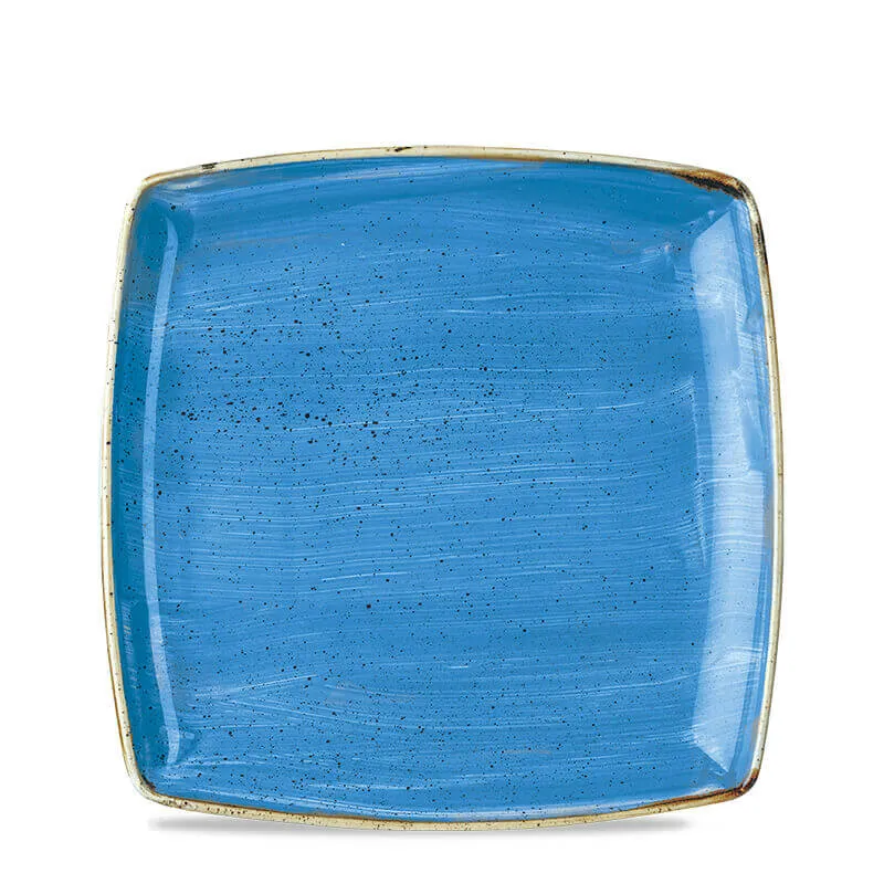 26.8x26.8 cm - Stonecast Piatto Piano Quadrato In Porcellana Vetrificata