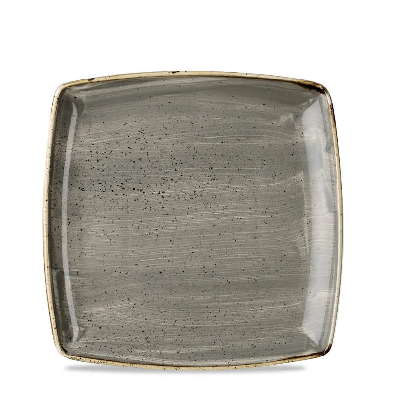 26.8x26.8 cm - Stonecast Piatto Piano Quadrato In Porcellana Vetrificata
