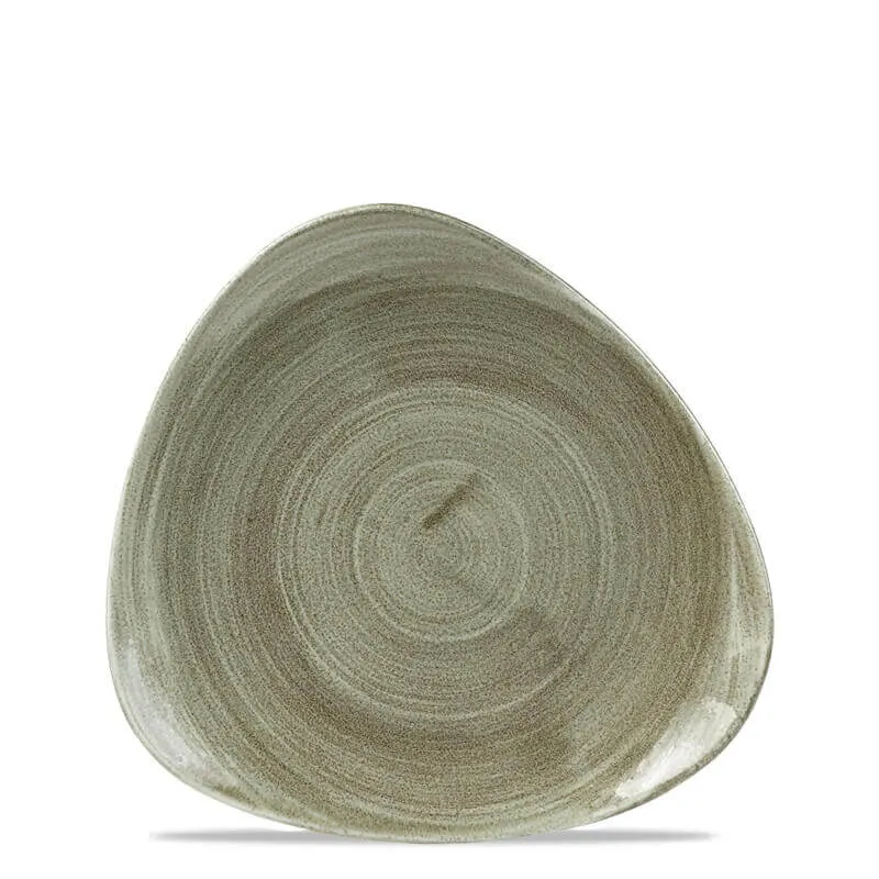 22.9 cm - Stonecast Piatto Piano Triangolare In Porcellana Vetrificata