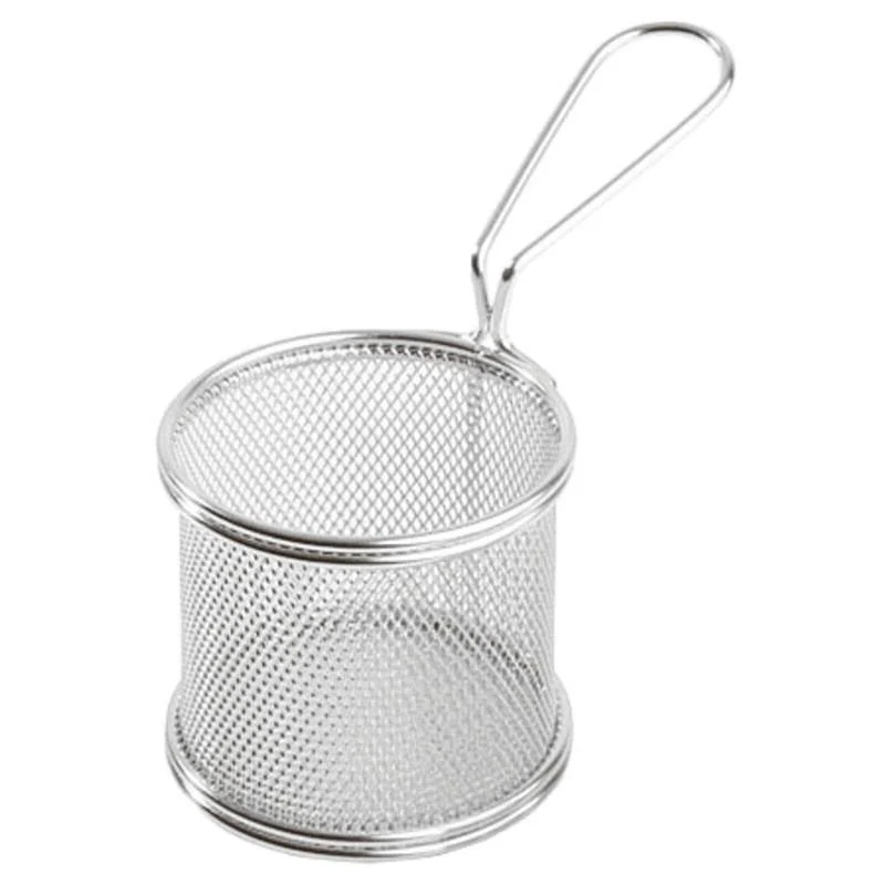 9 cm - Tableware Buffet & Display Cestello Porta Snack In Acciaio Inox