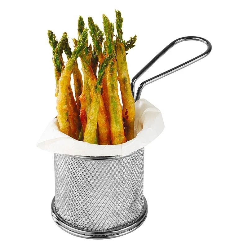 9 cm - Tableware Buffet & Display Cestello Porta Snack In Acciaio Inox