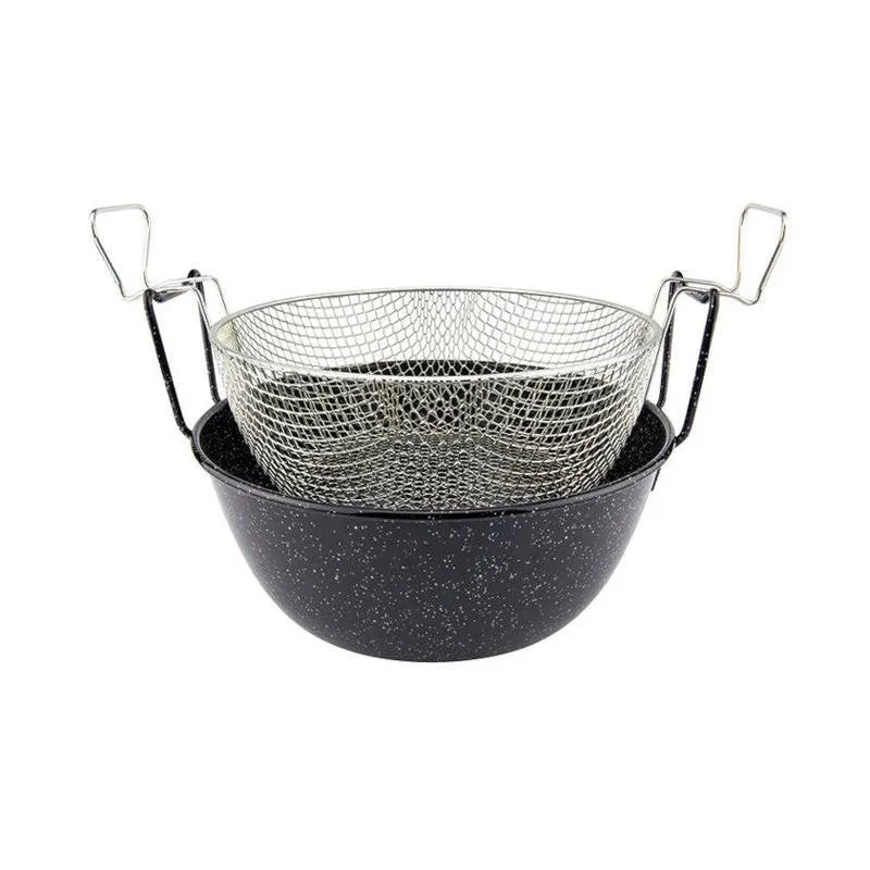 32 cm - Friggitrice Con Cestello In Ferro