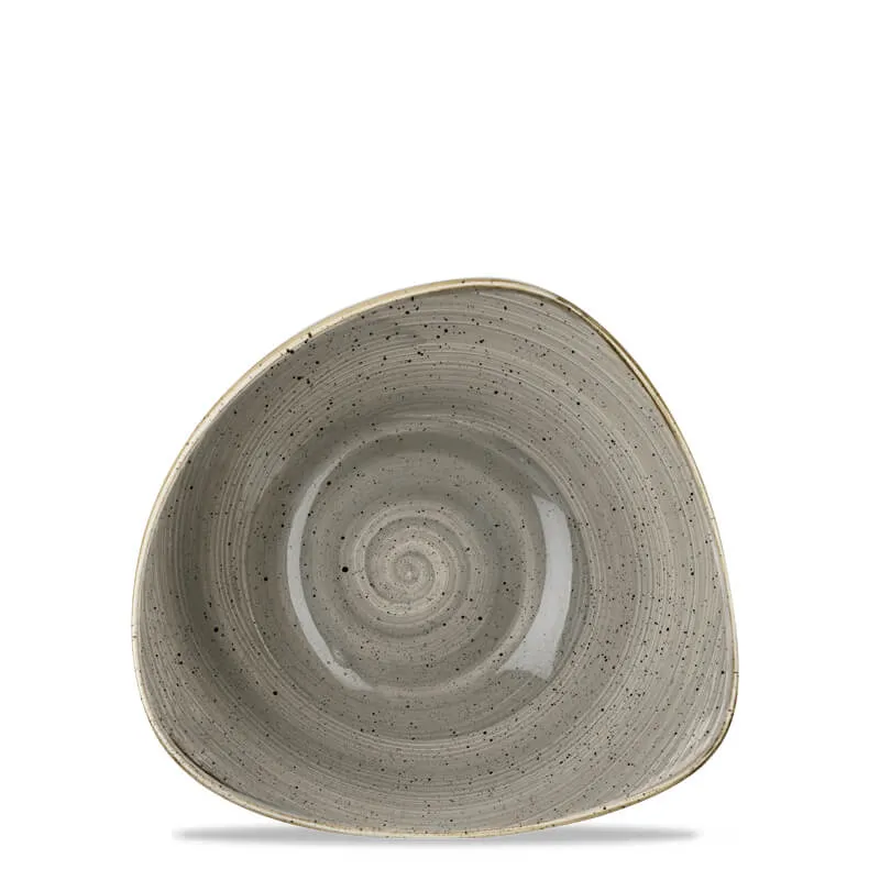 18.5x18.5 cm - Stonecast Piatto Fondo Triangolare In Porcellana Vetrificata
