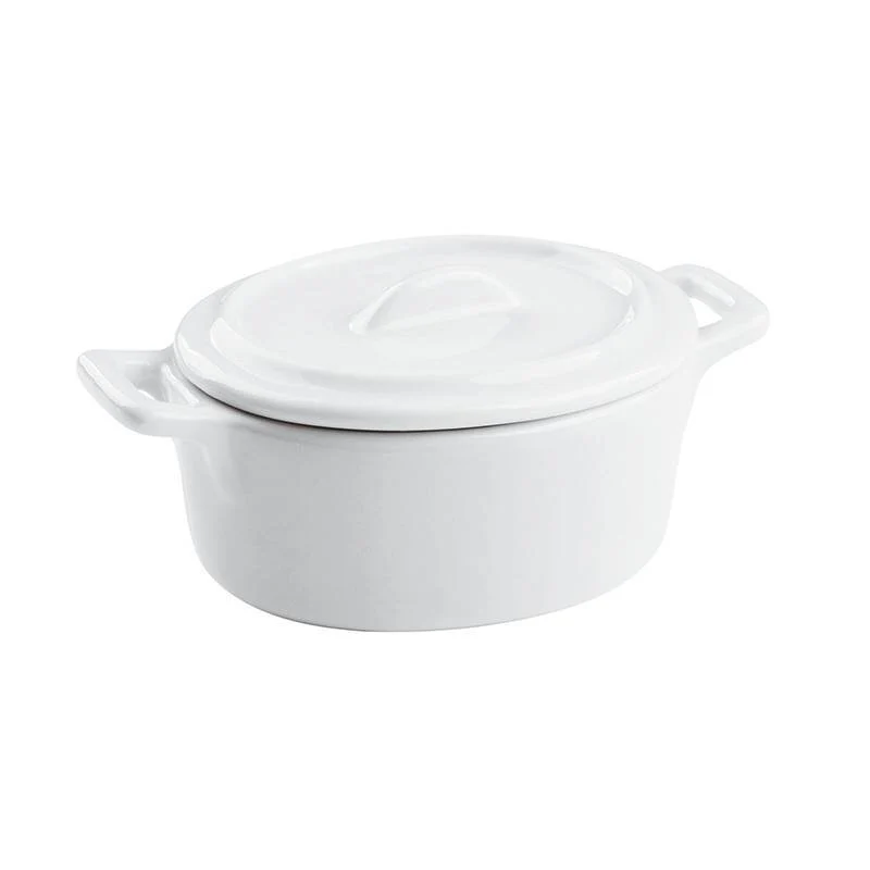 10.5x7 cm - Finger Food Mini Casseruola In Porcellana
