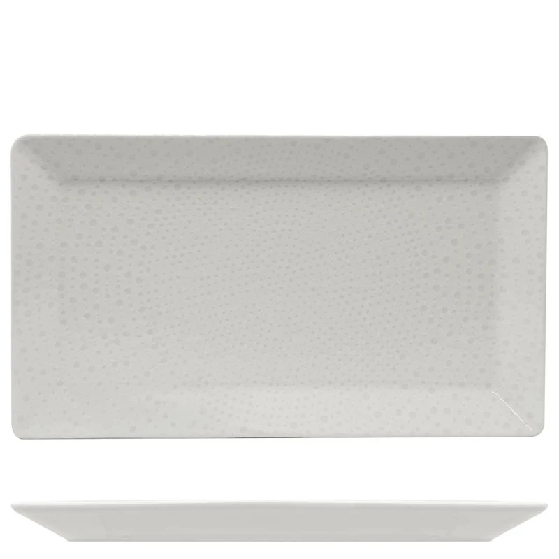 29x17.5 cm - Nail Piatto Vassoio Rettangolare In Porcellana - Set 6 Pz