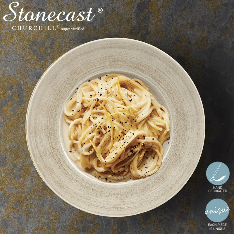 28 cm - Stonecast Piatto Pasta Rotondo In Porcellana Vetrificata
