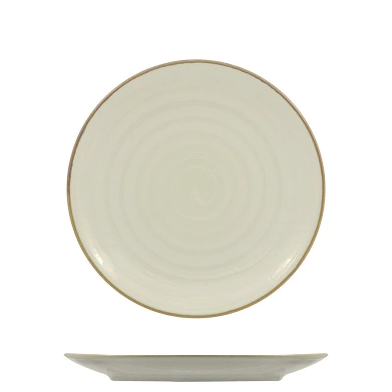 21 cm - Vortex Piatto Frutta Dessert In Porcellana - Set 12 Pz