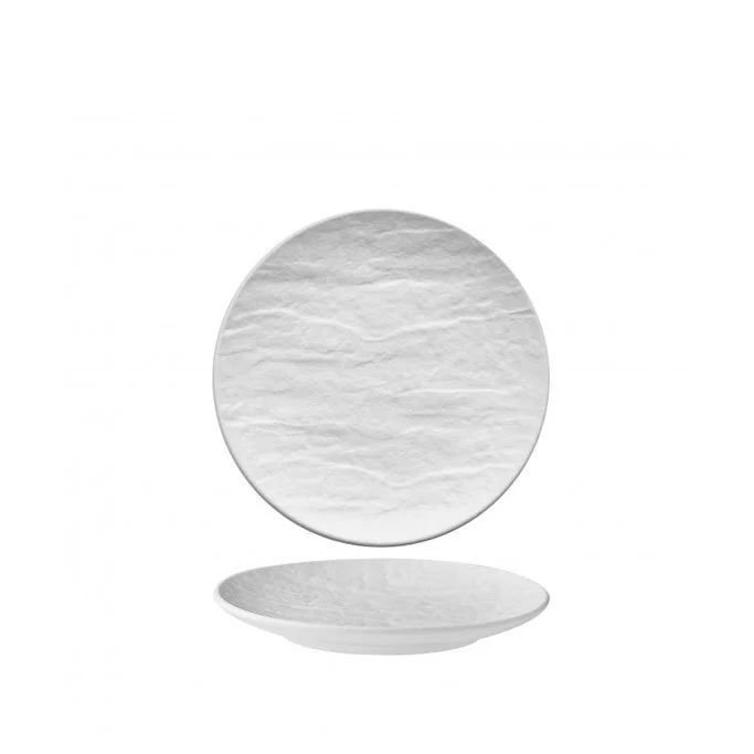 13 cm - Erosion Piatto Pane In Porcellana - Set 12 Pz