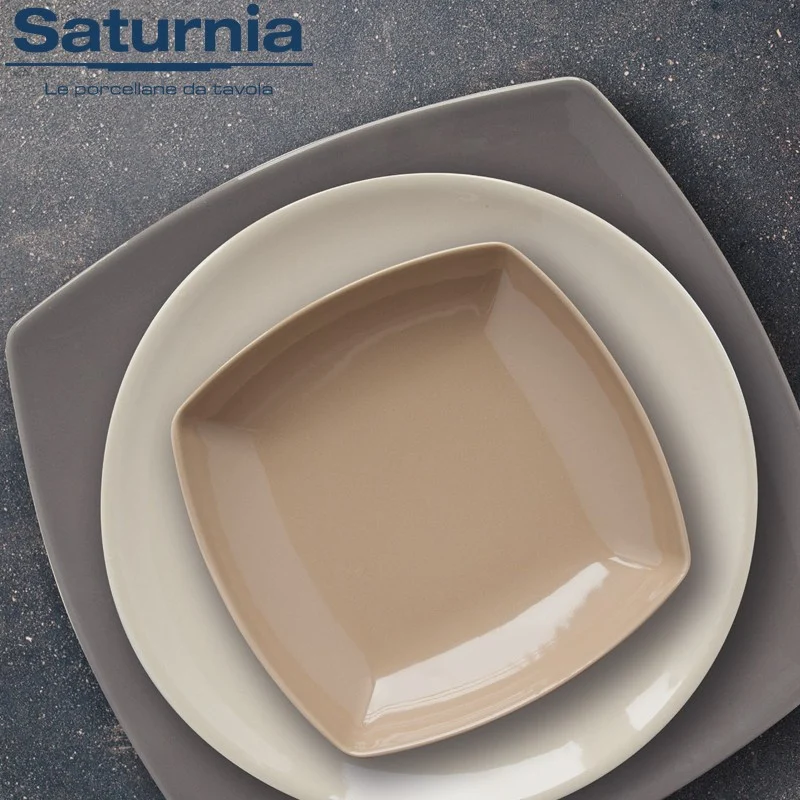 33 cm - Napoli Piatto Pizza In Porcellana - Set 6 Pz