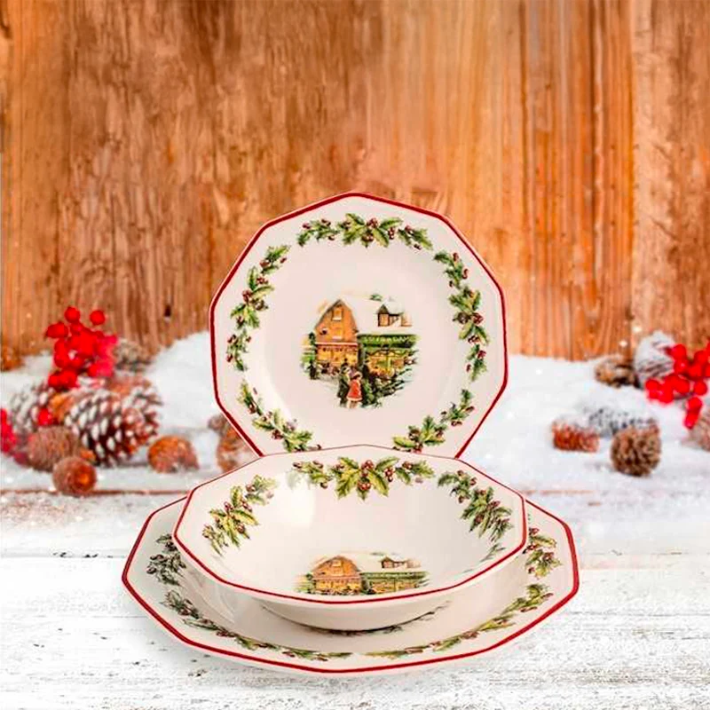 James Sadler & Sons Holly Toys Servizio Piatti In Terracotta - Set 18 Pz