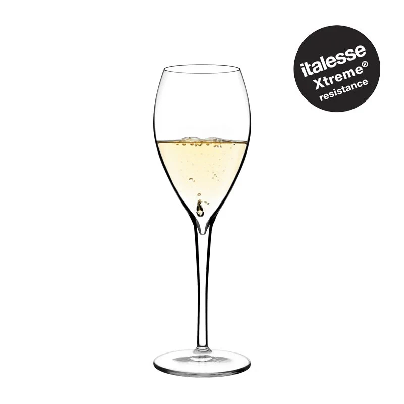 28 cl - Flute N°5 Calice Flute in Vetro - Set 6 Pezzi