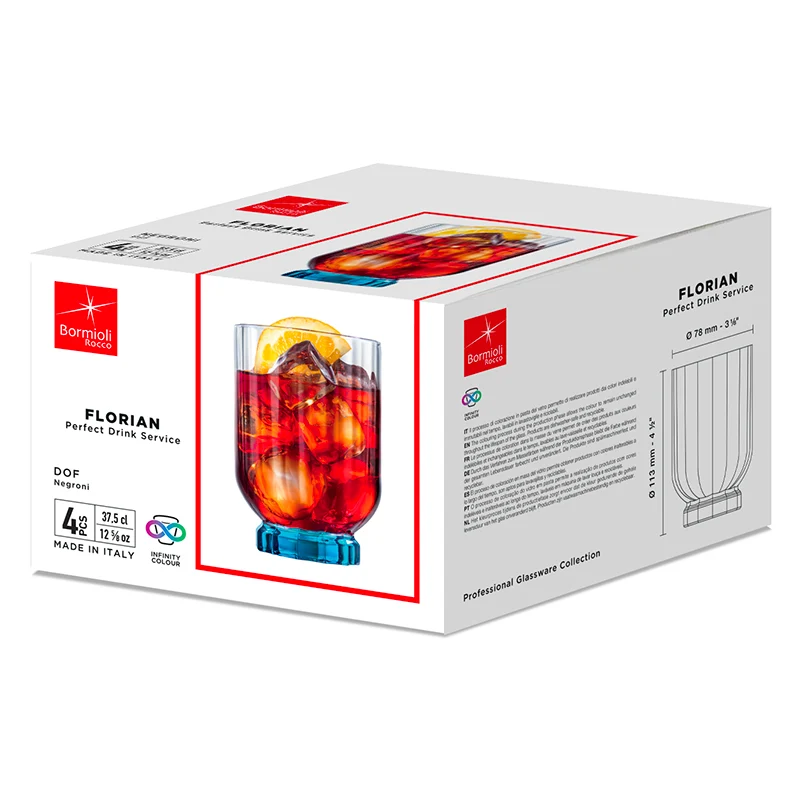 37.5 cl - Florian Bicchiere Whisky in Vetro - Set 6 Pezzi