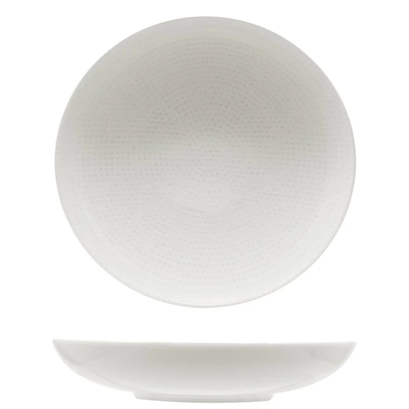22 cm - Nail Piatto Fondo In Porcellana - Set 12 Pz