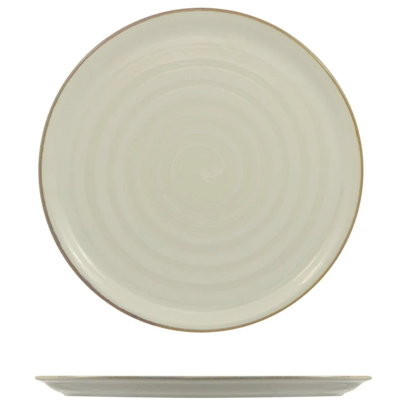 33 cm - Vortex Piatto Pizza In Porcellana - Set 6 Pz