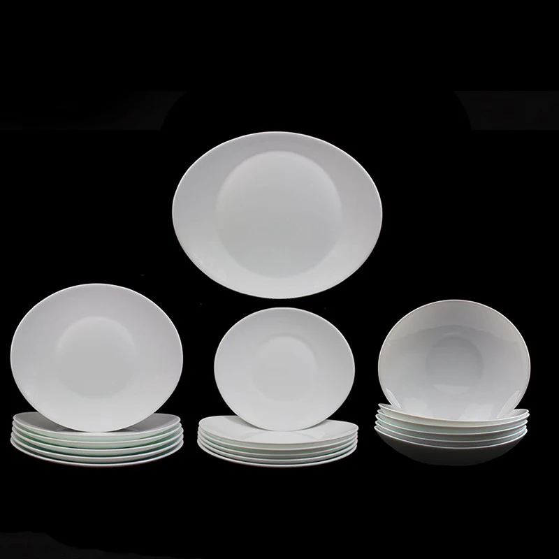Prometeo Servizio Piatti In Vetro Opale - Set 19 Pz